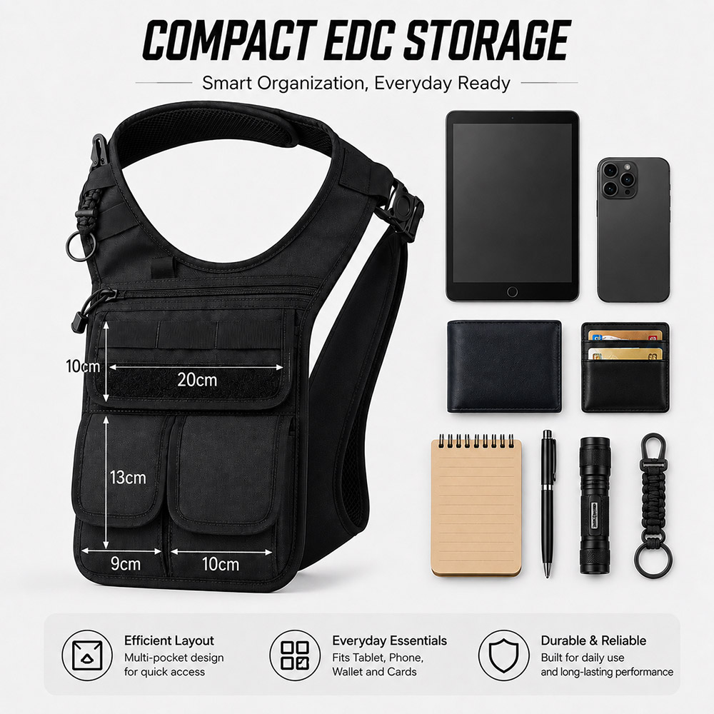 QX Tactical Concealed Satchel  - огляд і ціна Edc Concealed Carry Bag