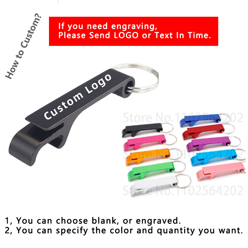 20 50 100Pcs Customized Small  - огляд і ціна Bottle Opener Keyring